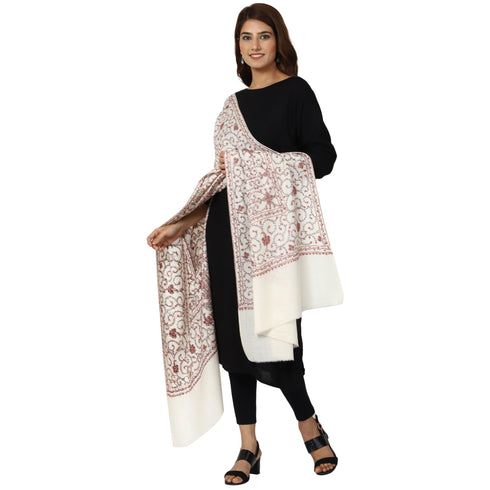Women's Hand Embroidered Wool Shawl